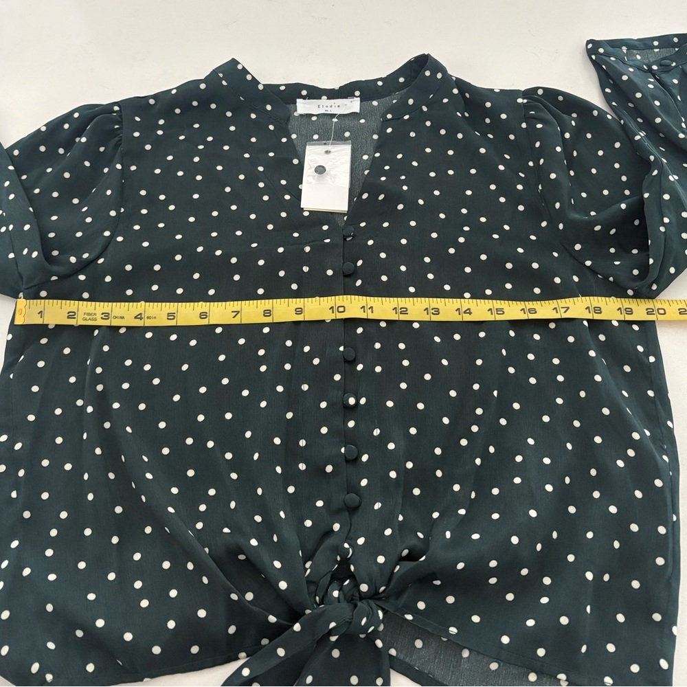 NWT Elodie Polka Dot Blouse - Picture 9 of 10